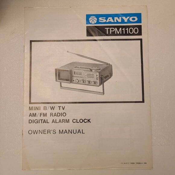 Vintage Sanyo TPM1000 Portable Mini TV & AM-FM Radio Receiver - Picture 5 of 10